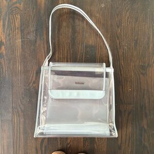 Gucci 2 in 1 Clear PVC & Baby Blue Leather Bag